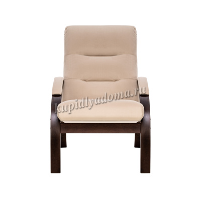 Кресло для отдыха Leset Лион (Орех/Ткань V18 Бежевый)