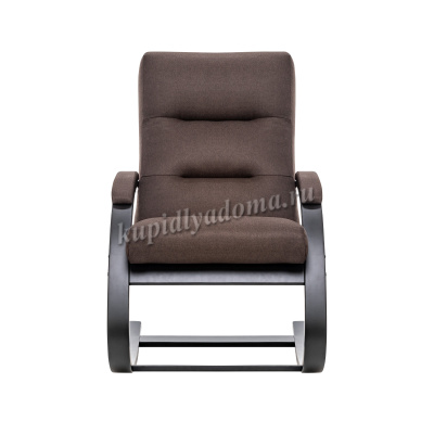 Кресло-качалка Leset Милано (Венге/Ткань рогожка коричневый Малмо 28)